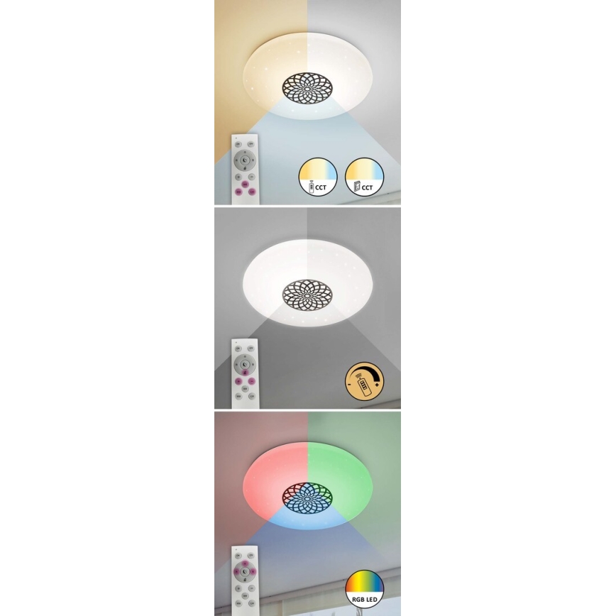 Rabalux - LED RGB pritemdomas lubinis šviestuvas LED/40W/230V Wi-Fi 3000-6500K diametras 60 cm + nuotolinio valdymo pultas
