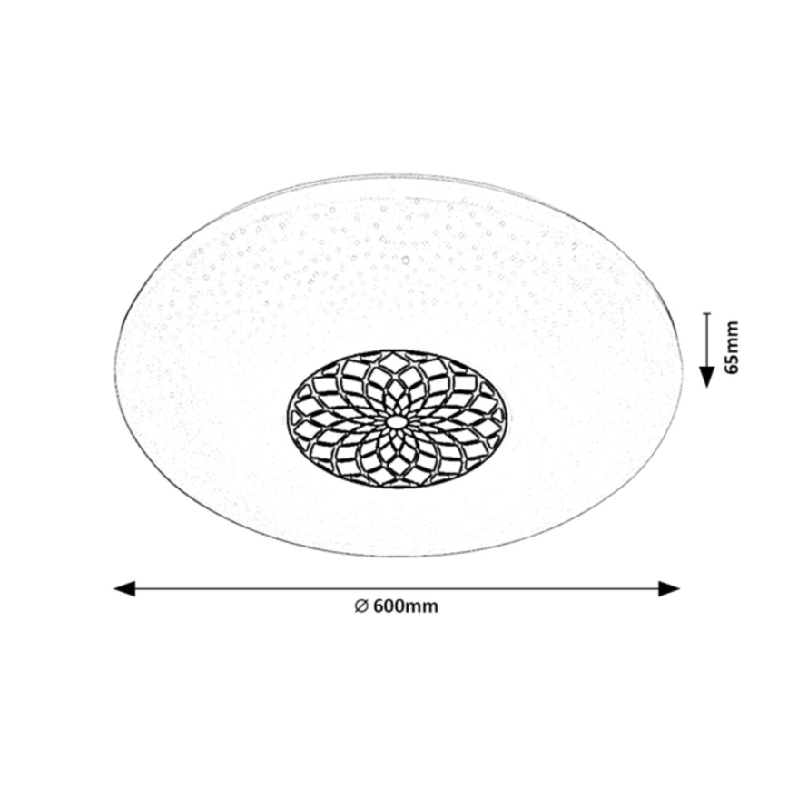 Rabalux - LED RGB pritemdomas lubinis šviestuvas LED/40W/230V Wi-Fi 3000-6500K diametras 60 cm + nuotolinio valdymo pultas