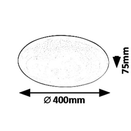 Rabalux - LED dimeriuojamas lubinis šviestuvas STAR LED/36W/230V su nuotoliniu valdymu, skersmuo 40 cm