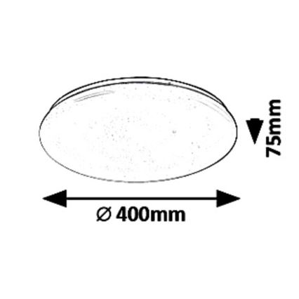 Rabalux - LED Pritemdomas lubinis šviestuvas LED/36W/230V + nuotolinio valdymo pultas 3000K - 6500K