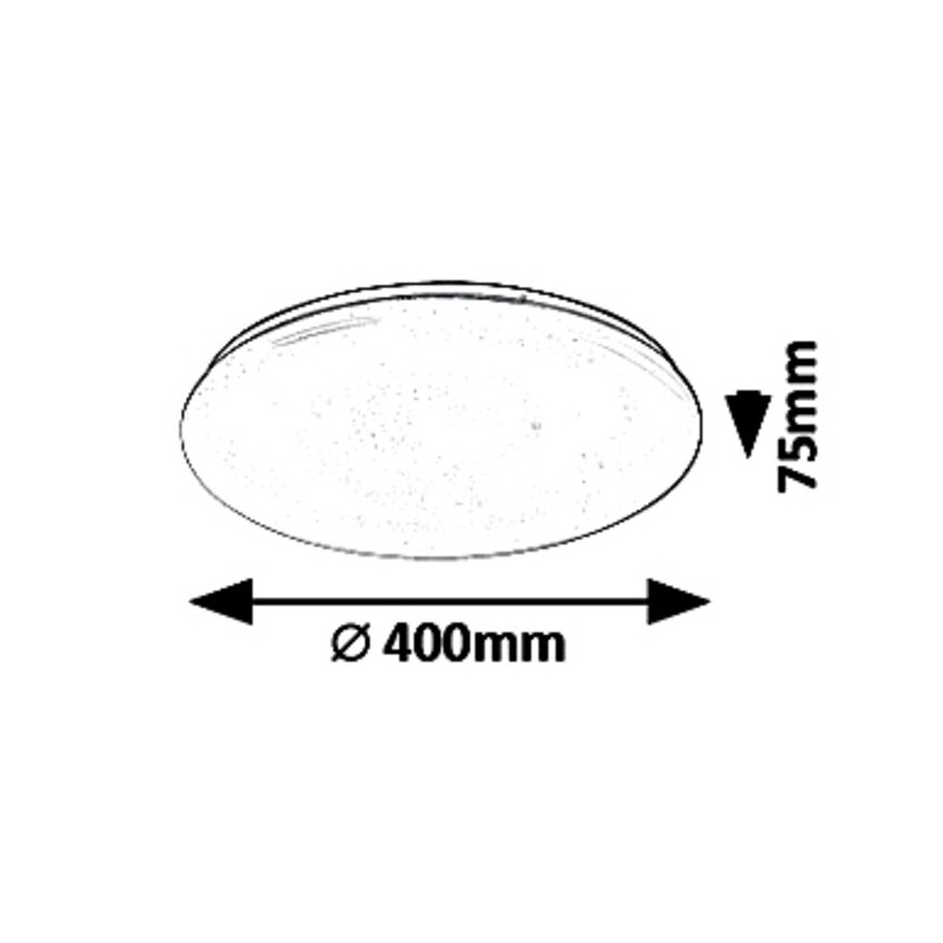 Rabalux - LED Pritemdomas lubinis šviestuvas LED/36W/230V + nuotolinio valdymo pultas 3000K - 6500K