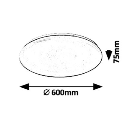 Rabalux - reguliuojamas LED lubinis šviestuvas LED/60W/230V su nuotoliniu pulteliu, Ø 60 cm