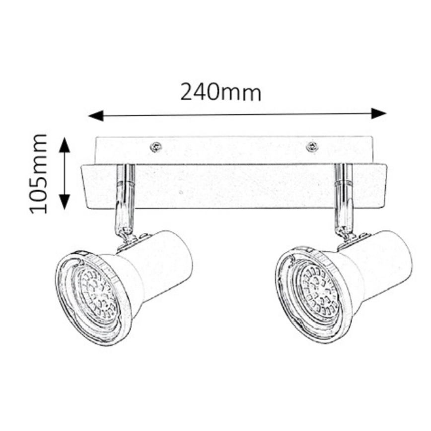 Rabalux - LED akcentinis vonios šviestuvas 2xGU10/4,5W/230V IP44