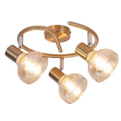 Rabalux 5549 - Akcentinis šviestuvas HOLLY 3xE14/40W/230V auksinis