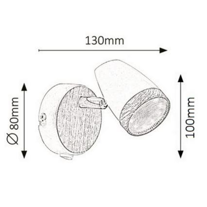 Rabalux - LED sieninis šviestuvas LED/4W/230V