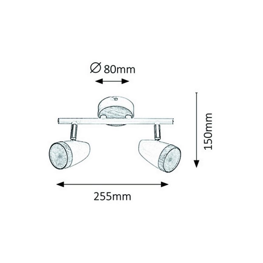 Rabalux 5565 - LED akcentinis šviestuvas KAREN 2xLED/4W/230V