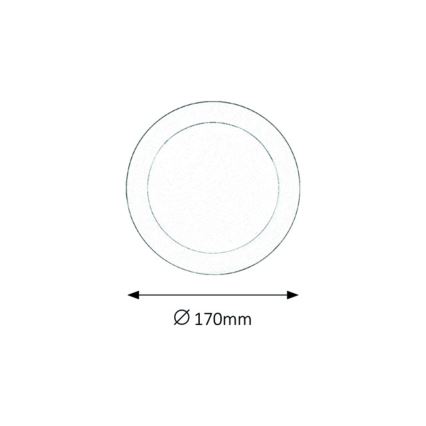 Rabalux - LED įleidžiamas lubinis vonios šviestuvas LED/12W/230V 4000K IP44