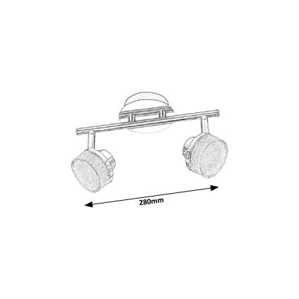 Rabalux - LED lubinis akcentinis šviestuvas 2xLED/5W/230V