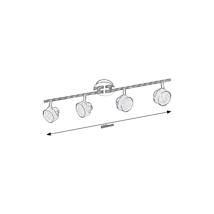 Rabalux - LED lubinis akcentinis šviestuvas 4xLED/5W/230V
