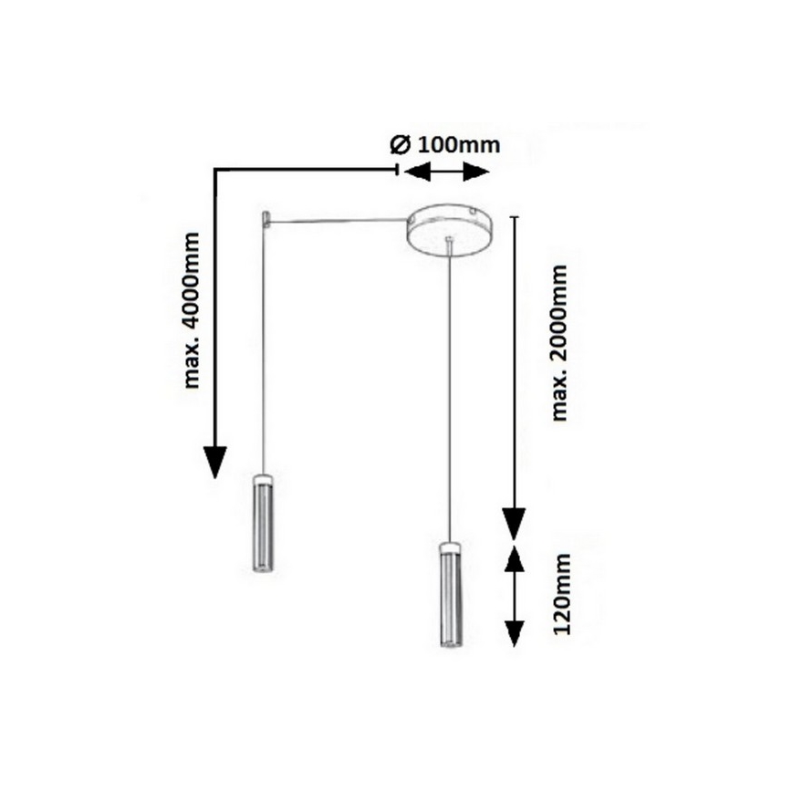 Rabalux - LED sietynas, kabinamas ant virvės LED/14W/230V