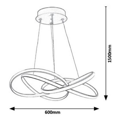 Rabalux - LED sietynas, kabinamas ant virvės LED/40W/230V