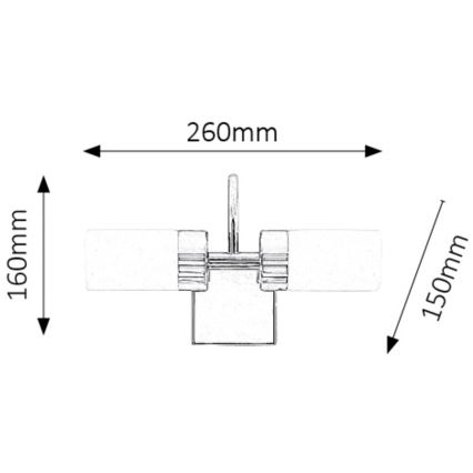 Rabalux - LED vonios veidrodžio apšvietimas 2xLED/4W/230V  IP44