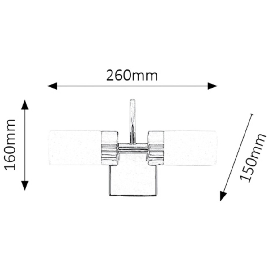 Rabalux - LED vonios veidrodžio apšvietimas 2xLED/4W/230V  IP44