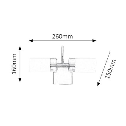 Rabalux - LED vonios veidrodžio apšvietimas 2xLED/4W/230V  IP44