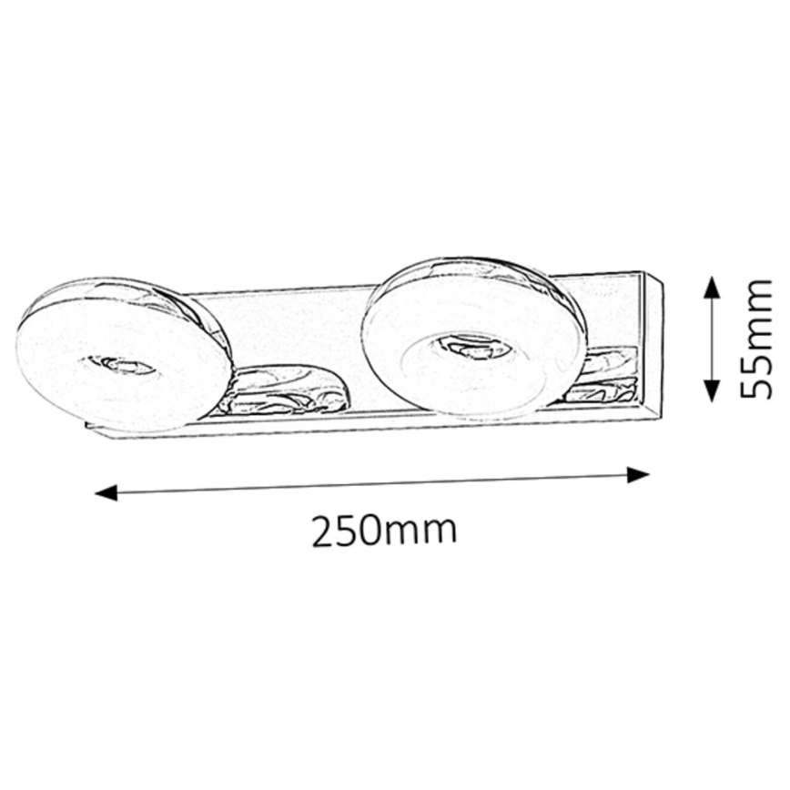 Rabalux - LED vonios šviestuvas 2xLED/5W/230V IP44