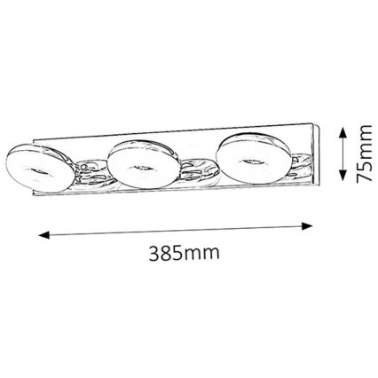 Rabalux - LED vonios šviestuvas 3xLED/5W/230V IP44