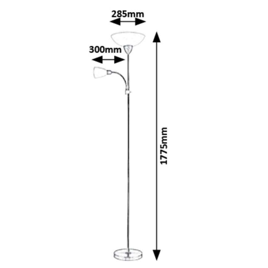 Rabalux - Stovėjanti lempa 1xE27/40W/230V + 1xE14/40W/230V