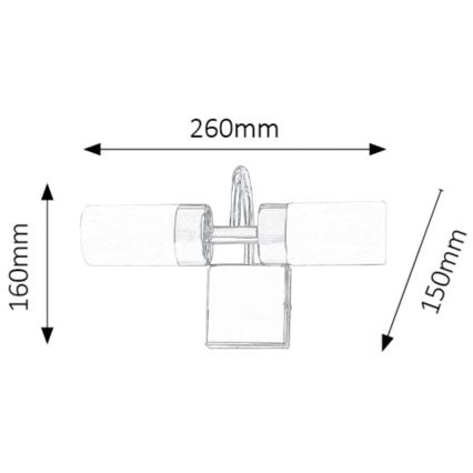 Rabalux - LED vonios veidrodžio apšvietimas 2xLED/4W/230V IP44