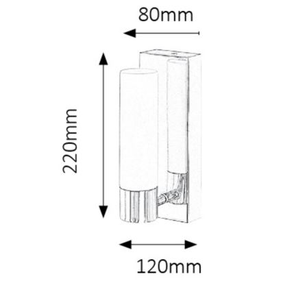 Rabalux 5749 - LED Sieninis vonios šviestuvas JIM 1xLED/5W/230V IP44