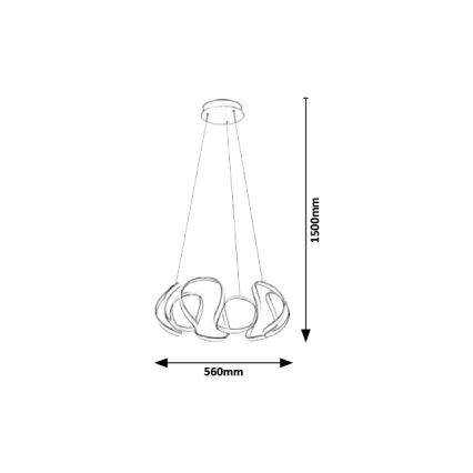 Rabalux - LED sietynas, kabinamas ant virvės LED/38W/230V