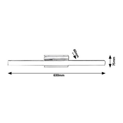 Rabalux - LED Sieninis vonios šviestuvas LED/13W/230V IP44