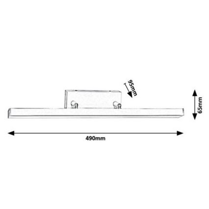 Rabalux - LED Sieninis vonios šviestuvas LED/12W/230V IP44