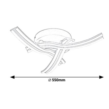 Rabalux 5889 - Lubinis LED šviestuvas TULIO LED/40W/230V