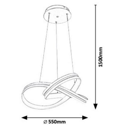 Rabalux - LED sietynas, kabinamas ant virvės LED/60W/230V