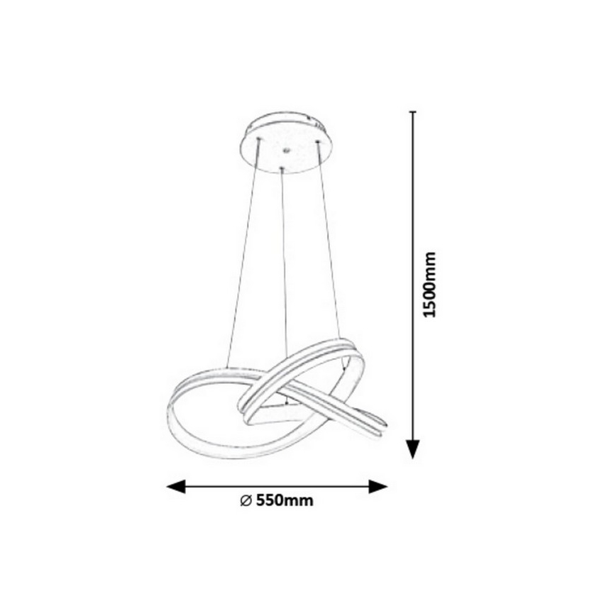 Rabalux - LED sietynas, kabinamas ant virvės LED/60W/230V
