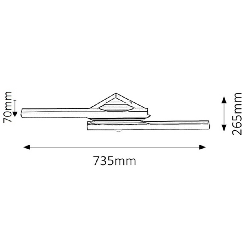 Rabalux - LED sieninis vonios šviestuvas 2xLED/12W IP44