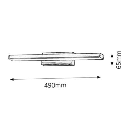 Rabalux - LED sieninis vonios šviestuvas 1xLED/12W/230V IP44