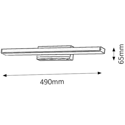 Rabalux - LED sieninis vonios šviestuvas 1xLED/12W/230V IP44