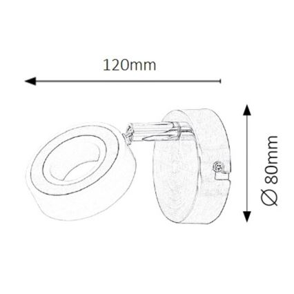 Rabalux - LED sieninis akcentinis šviestuvas 1xLED/4,5W/230V