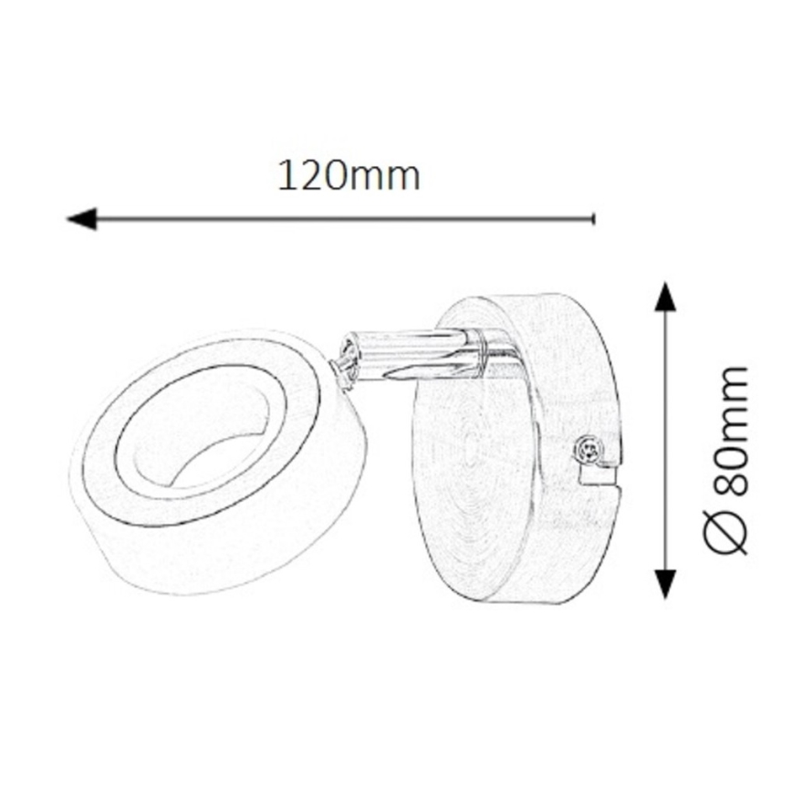 Rabalux - LED sieninis akcentinis šviestuvas 1xLED/4,5W/230V