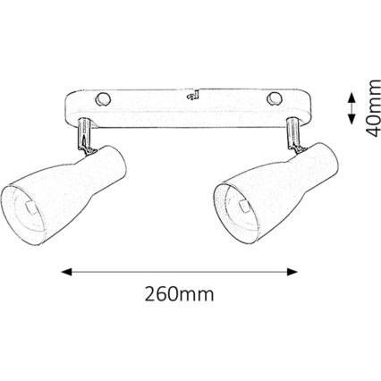 Rabalux - Akcentinis šviestuvas 2xE27/20W/230V