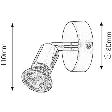 Rabalux - Akcentinis šviestuvas 1xGU10/50W/230V