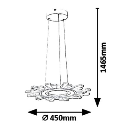 Rabalux 6210 - LED sietynas, kabinamas ant virvės FELICITY LED/30W/230V