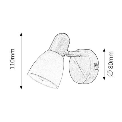 Rabalux - Akcentinis šviestuvas 1xE14/40W/230V