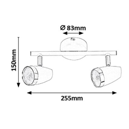 Rabalux - LED akcentinis šviestuvas 2xLED/4W/230V