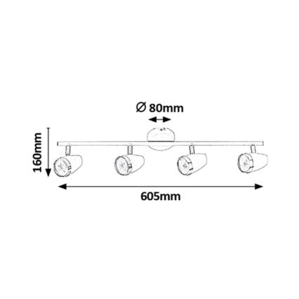 Rabalux - LED akcentinis šviestuvas 4xLED/4W/230V