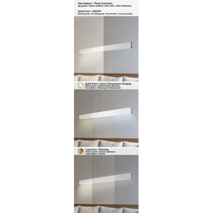 Rabalux - LED Reguliuojamas pakabinamas sietynas LED/24W/230V 2700/4000/6500K 120 cm