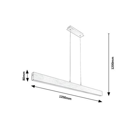 Rabalux - LED Reguliuojamas pakabinamas sietynas LED/24W/230V 2700/4000/6500K 120 cm
