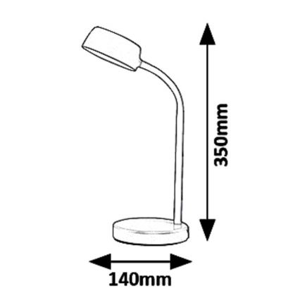 Rabalux 6780 - LED Stalinis šviestuvas BERRY LED/4,5W/230V