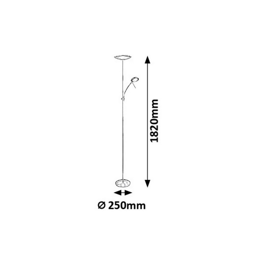 Rabalux 7006 - LED toršeras VLASTA 1xLED/18W + 1xLED/5W/230V