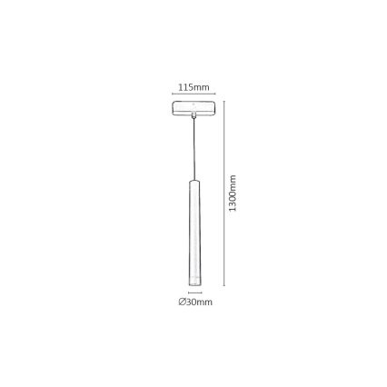 Rabalux - LED Pakabinamas sietynas 1-fazės bėgių sistemai LED/5W/230V 3000K juoda