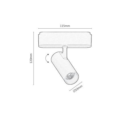 Rabalux - LED Prožektorius vienfazei bėgių sistemai LED/6W/230V 4000K juoda