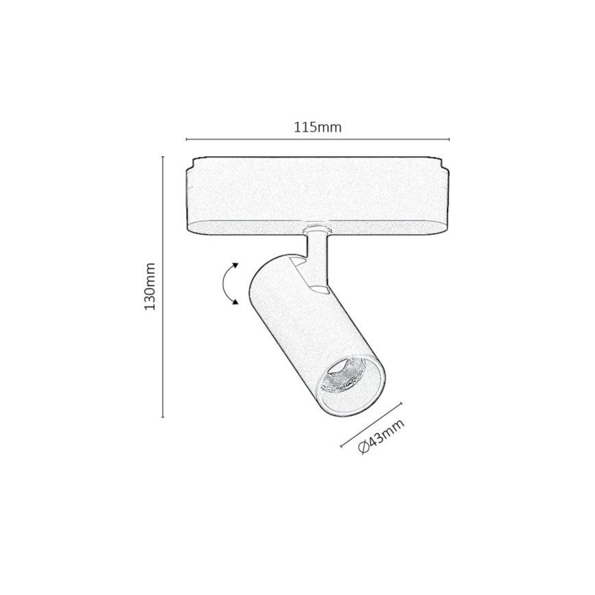 Rabalux - LED Prožektorius vienfazei bėgių sistemai LED/10W/230V 4000K juoda