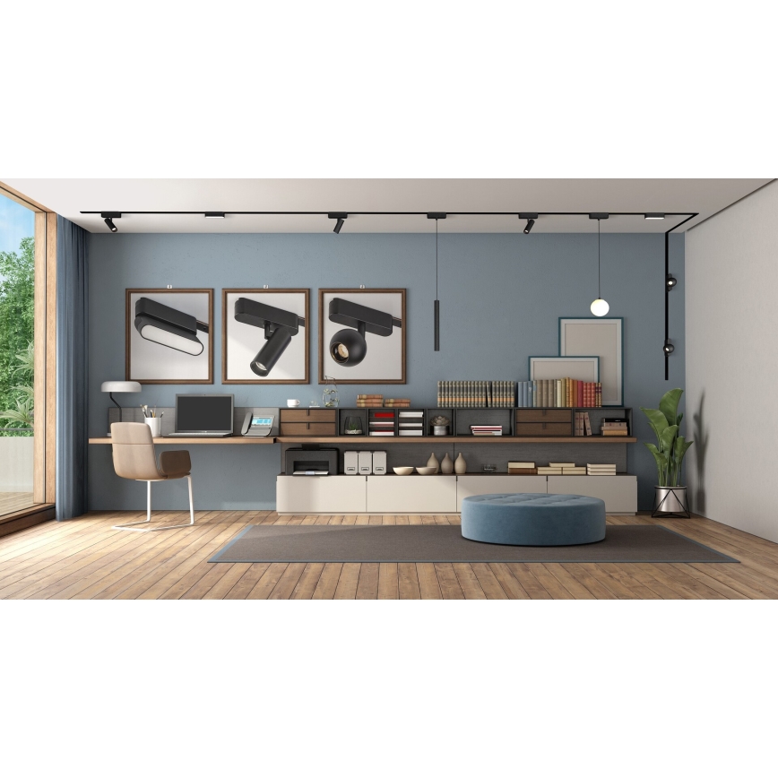 Rabalux - LED Pritemdomas lubinis šviestuvas vienfazės bėgelio sistemai LED/6W/24V 2700-5500K Wi-Fi Tuya 11,5 cm juoda