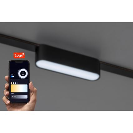 Rabalux - LED Pritemdomas lubinis šviestuvas vienfazės bėgelio sistemai LED/6W/24V 2700-5500K Wi-Fi Tuya 11,5 cm juoda