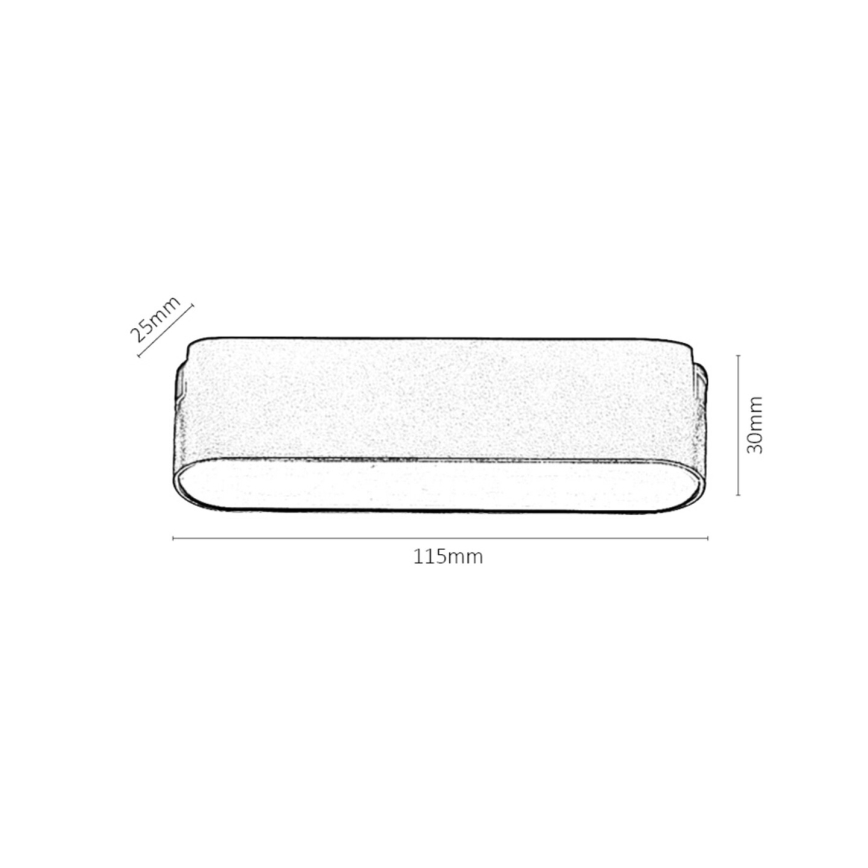 Rabalux - LED Pritemdomas lubinis šviestuvas vienfazės bėgelio sistemai LED/6W/24V 2700-5500K Wi-Fi Tuya 11,5 cm juoda